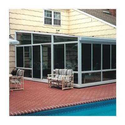 China Sun Block Foshan Winter Patio Sunroom Manufacturer Outdoor Conservative Aluminum Frame Glass Houses Sunroom for sale