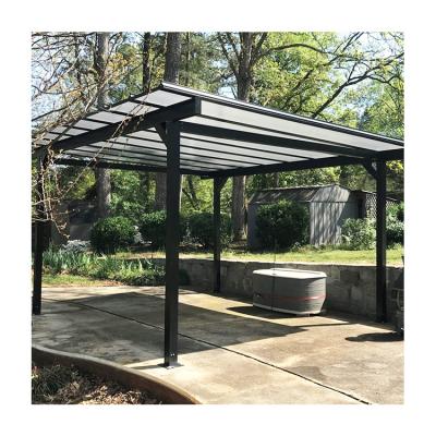 China Outdoor Anti-UV Outdoor Rainproof Carport Canopy Sunshade Roof Metal Deck Garden Polycarbonate Aluminum Patio Cover for sale