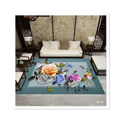 China Classic design 3d carpet living room bedroom carpet cheap price digital printed washable good quality for sale