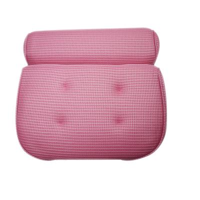 China 100% Polyester 4d Memory Mesh Fabric Factory Sale Bath Tub Pillow With Strong Suction Cups for sale