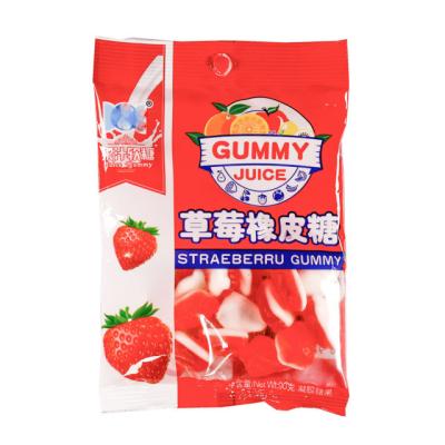 China Natural Factory Direct Supply 90G Strawberry Shape Gummies Soft Jelly Candy With Strawberry Flavor for sale