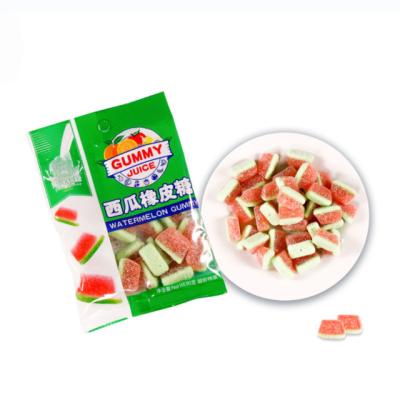 China Natural High Quality Sour Sugar Coated Gummy Watermelon with Watermelon Flavors for sale