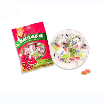 China China Factory Direct Wholesale Natural Watermelon Flavor Sugar Coated Watermelon Shaped Gummy Candy With Individual Packaging for sale