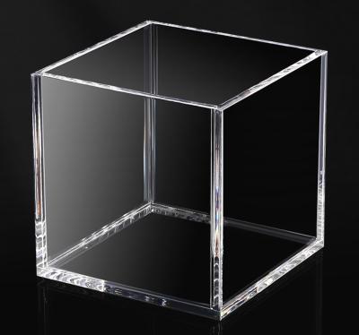 China Showing Small Clear Acrylic Cube Square Candy Favor In Storage To Weed Clear Acrylic Gift Box With Lid for sale