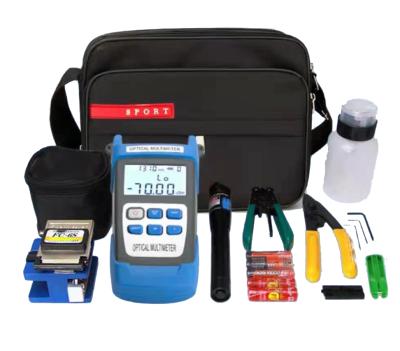 China FTTH FTTH Tool Kit with Power Meter and VFL Cleaver and Fiber Optic Stripper and Drop Cable for sale