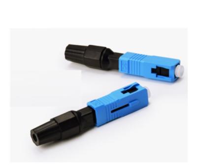 China 2*3mm FTTH Drop Cable / SM Fiber Cable Quick Assembling Connector SC-UPC Type Field Round Shape 3.0*2.0 Connector for sale