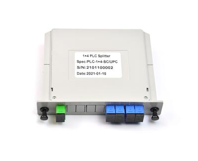 China FTTH Network FTTH FTTB FTTX PLC Splitter 1x4 SC UPC PLC Splitter LGX Box Cassette Inserting Box PLC Splitter for sale