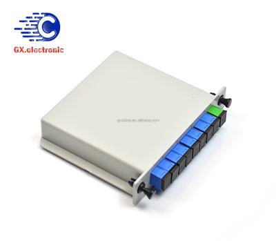 China High Quality FTTx Solutions FTTH PLC Splitter 1x8 SC PLC Splitter LGX Box Cassette Inserting Box PLC Splitter for sale