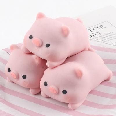 China Eco-Friendly Patent Designed Stretchy Piggy Stress Sensory Toy, Novelty Pink Pig Cute Busy Person Sensory Prank Toy For Stress Relief for sale