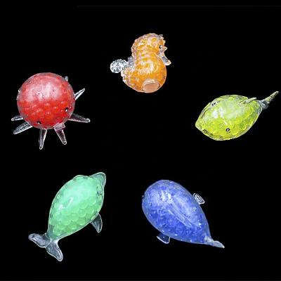 China Custom Made Eco-friendly Superstar TPR Sea Animal Water Bead Squeeze Ball Kids Anti Strain Toy Release Pressure Ball for sale