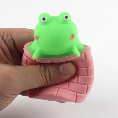 China 2022 Newest Eco-Friendly TPR Decompression Surprise Frog Cup Squeeze Toy, Hot Sale Sensory Prank Stress Toy For Kids And Adults for sale