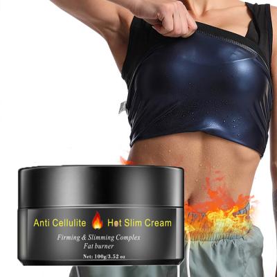 China Custom Logo Natural Organic Body Shaping Weight Loss Cellulite Burning Weight Loss Sweat Cream Slimming Fat Burning Thin Cream For Women for sale