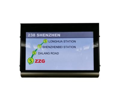 China GPS Customized Bus LCD Video Advertising Station Section Monitor Display With GPS Bus Stop Announcer for sale