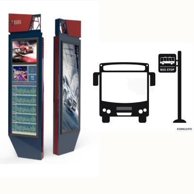 China Bus Stop Bus Station Indoor Advertising Playing LCD Display LCD Electronic Sign for sale