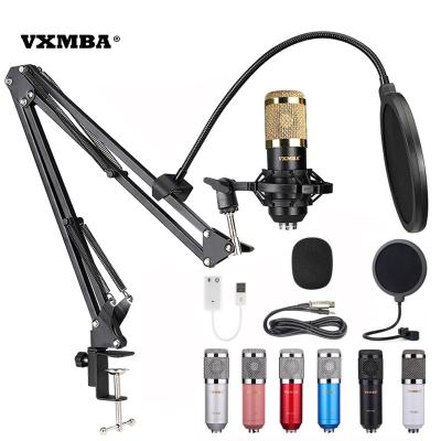 China China Factory Studio BM 800 Microphone Desktop Condenser C1 and Sound Card USB YouTube Desktop Podcast Recording for sale