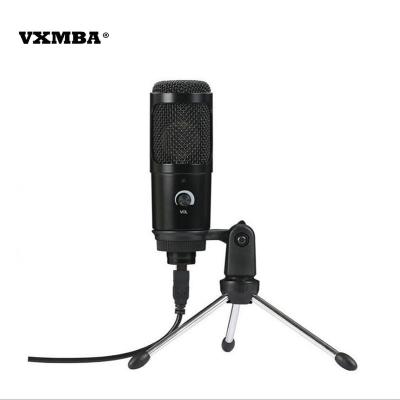 China Condenser Microphone + Sound Card Set A6 External Usb Professional Conference Microphone With High Quality For Live Streaming for sale