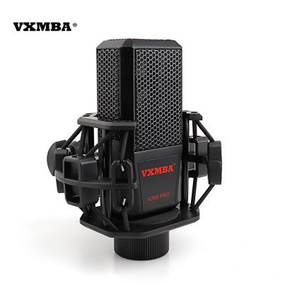 China Condenser microphone + set V260 external studio sound card condenser microphone karaoke unidirectional recording microphone for sale