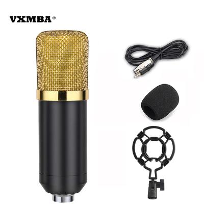 China Condenser Microphone + Sound Card Set BM700 Condenser Microphone Studio Sound Card Condenser Kit External Professional Microphone for sale