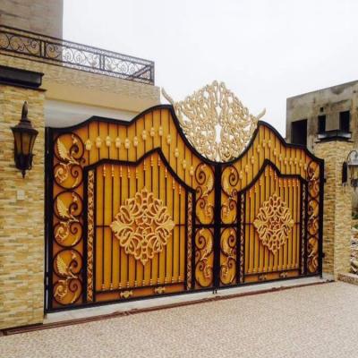 China Latest Indian House Easily Assembled Main Electric Enclosure Gate Designs Security Stainless Steel Gate for sale