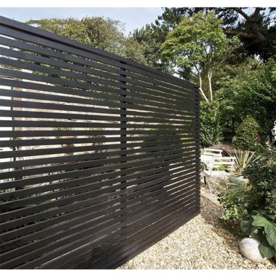 China Easily Assembled Aluminum Garden Prefab 6ft Slat Metal Alloy Fence Panels Outdoor Privacy Decrotive Modern Vertical Slats for sale