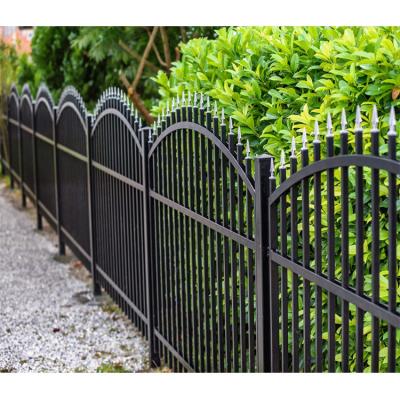 China New Design Easily Assembled Cheap Wrought Iron Fence Panel Steel Metal Picket Fence Ornamental for sale