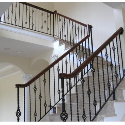 China Traditional Wonderful Luxury Tailored Balcony Designs Iron Stair Railing for sale