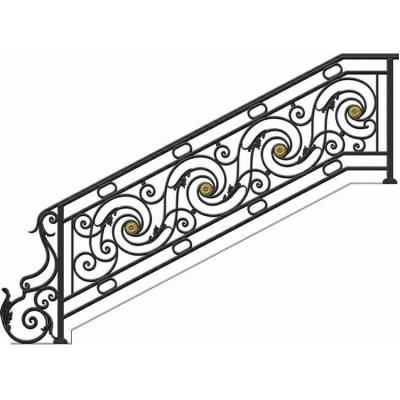 China Outdoor Traditional Shed Iron Stair Railing for sale