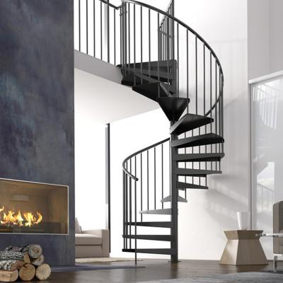 China Contemporary half turn modern iron spiral staircase circlar steel used spiral-staircase-prices for home makers for sale