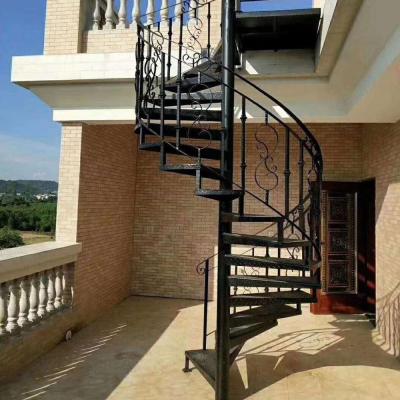 China Contemporary Fabrics Space Saving Modern Outdoor Circular Stairs Spiral Staircase Steel For Small Space for sale