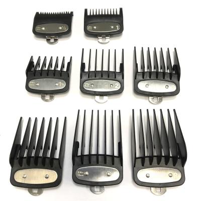 China Whosale Home Black Trimmer Professional Detachable Package 8PCS Fits All Full Size 8 Cutting Trimmer Limit Guide Comb for sale