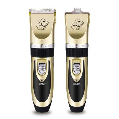 China Rechargeable Electric Ceramic Hair Clippers Kit Grooming Trimmer Professional Dog Trimmer USB Blade Pet Hair Cutters for sale