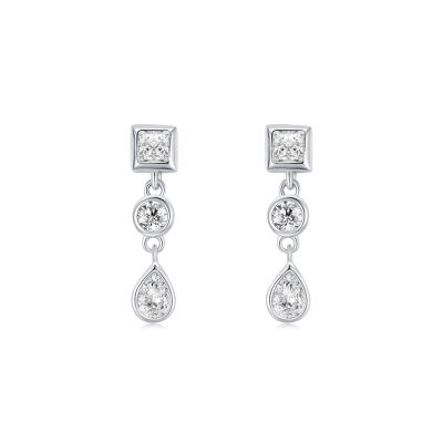 China Wholesale Classic Zircon CLASSIC 925 Sterling Sliver Jewelry Ear Studs Earrings for sale