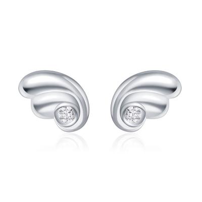 China CLASSIC Wholesale Zircon 925 Sterling Sliver Jewelry Ear Studs Earrings For Women for sale