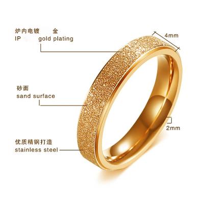 China Wholesale 4mm Stainless Steel Rings Rose Gold Silver Rings Party Gift CLASSIC Ring for sale