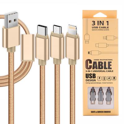 China Multi Function Data Transfer Cable/Charger Cable/USB Cable OEM Unbreakable Thick Quick Charging Braided 66w Silicon Mobile Phone 66w Data Cable for sale