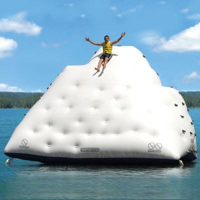 China 0.9mm PVC inflatable iceberg, inflatable water island, inflatable water climbing wall for sale