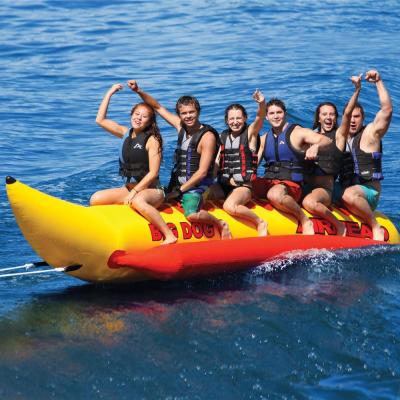 China 0.9mm PVC 0.9mm PVC Ocean Rider Inflatable Banana Boat For Water Play for sale