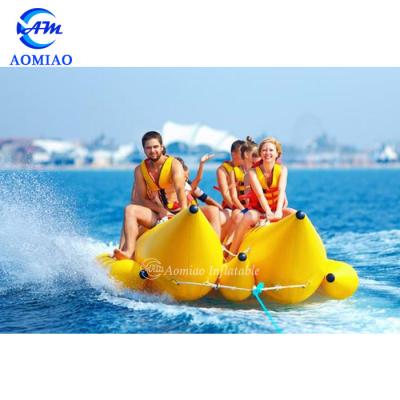 China 0.9mm PVC Factory Sale High Quality Heavy Duty 5 Person Banana Boat Recreational Rider, Cheap Inflatable Boat for sale