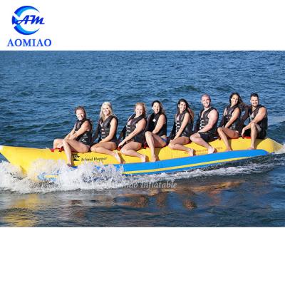 China high quality 0.9mm PVC 3 person inflatable banana boat, exciting water taxi boat for sale for sale