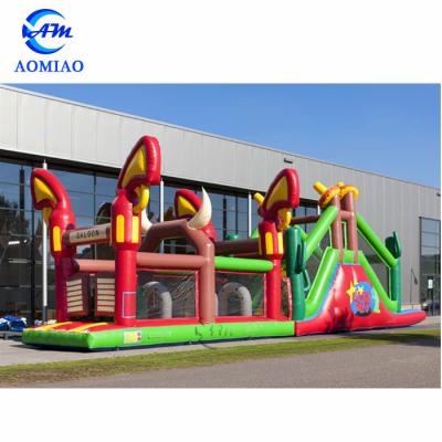 China PVC Room Inflatable Obstacle Course, Adult Cowboy Run Obstacle Course For Sale for sale