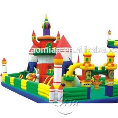 China City Giant Inflatable Funny Bouncy Air Fun PVC Amusement Park Jumping Castle Obstacle for sale