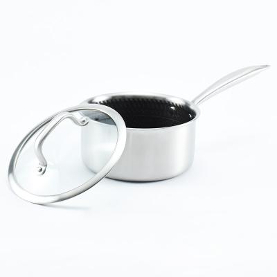 China Stainless Steel Cookware Kitchen Soup Pot Stick Sustainable Non Cooking Pot for sale