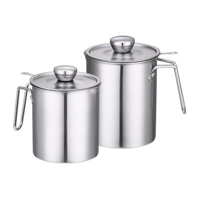 China New Design Stainless Steel Oil Dyer Viable Filter Pot Multifunctional Kitchen Oil Filter Pot for sale