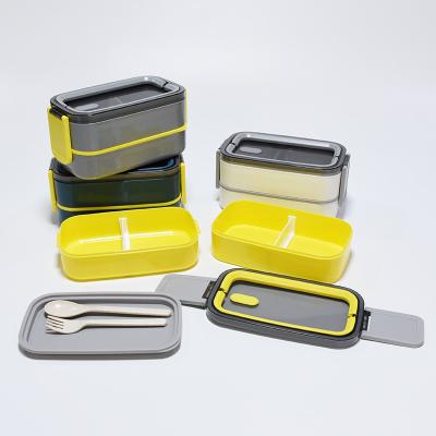 China Multilayer Freshness Preservation Fartory Stainless Steel /PP Lunch Box Buckle Food Container Bowl for sale