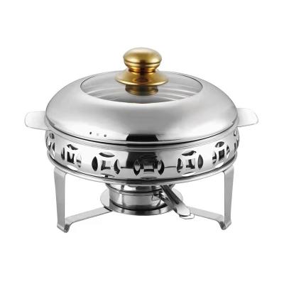 China Luxury stainless steel lid food warmer buffet serving dish set chafing dish for sale for sale