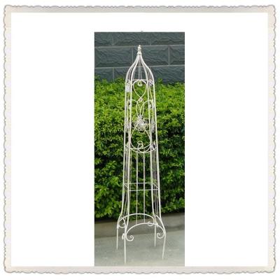 China ECO-FRIENDLY wrought iron obelisk for flower to climbe in garden for sale