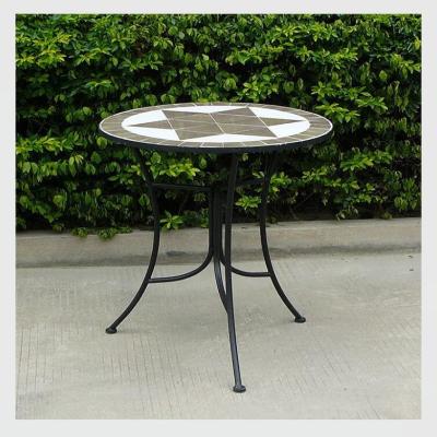 China Unique Design Traditional Cheap Prices Nice Round Mosaic Folding Outdoor Table For Home Backyard for sale