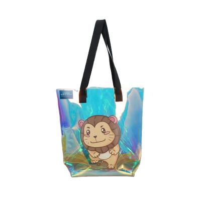 China Professional PVC Handled Manufacturer Cute Logo Colorful Handbag Custom Tote Bags Large for sale