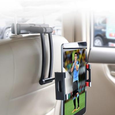 China Fancy Car Pillow Cell Phone Holder Tablet Stand Back Adjustable Seat Headrest Mount Bracket Holding Clamp For Phone iPad for sale