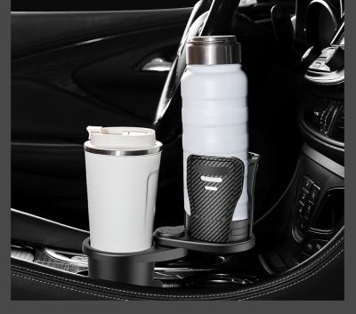 China High Quality Vehicle Mounted Slip-proof 360 Upgrade Coffee Car Cup Holder Adapter Plastic Raised Tray Universal For Car for sale